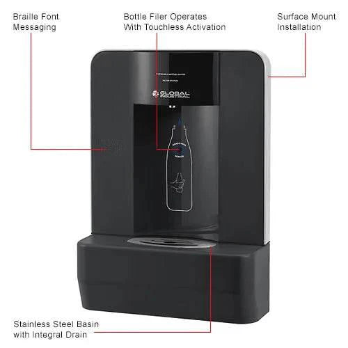 Global Industrial™ Surface Mount Water Bottle Filling Station – Filtered, ADA Compliant – 761251
