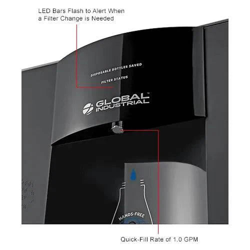 Global Industrial™ Surface Mount Water Bottle Filling Station – Filtered, ADA Compliant – 761251