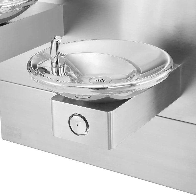 Global Industrial™ In-Wall Bi-Level Drinking Fountain – Vandal-Resistant, ADA Compliant – 270318
