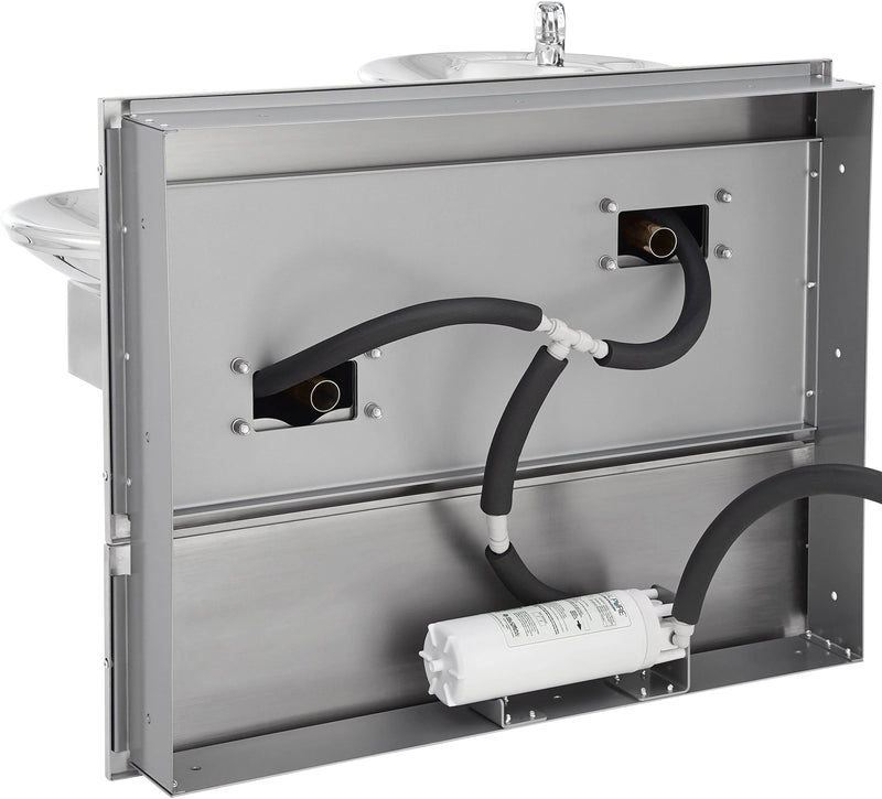 Global Industrial™ In-Wall Bi-Level Drinking Fountain – Vandal-Resistant, ADA Compliant – 270318