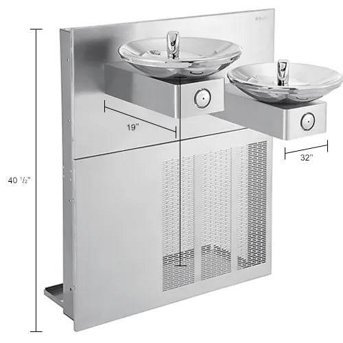 Global Industrial™ In-Wall Refrigerated Bi-Level Drinking Fountain – Vandal-Resistant and ADA Compliant – 270319