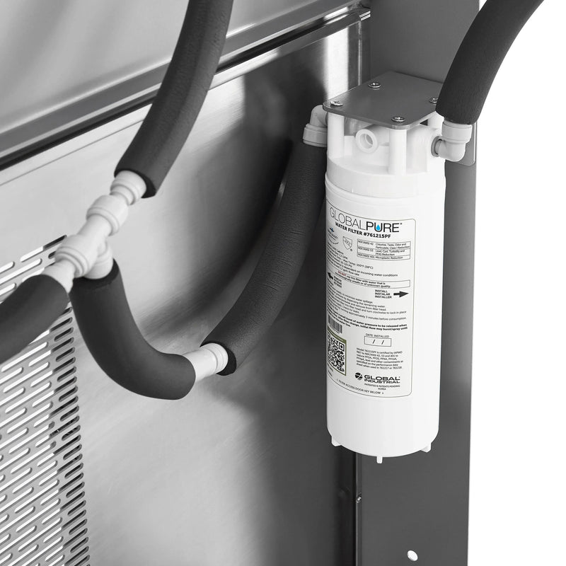 Global Industrial™ In-Wall Filtered & Refrigerated Bi-Level Drinking Fountain – 8 GPH Chilled Water – 270319F