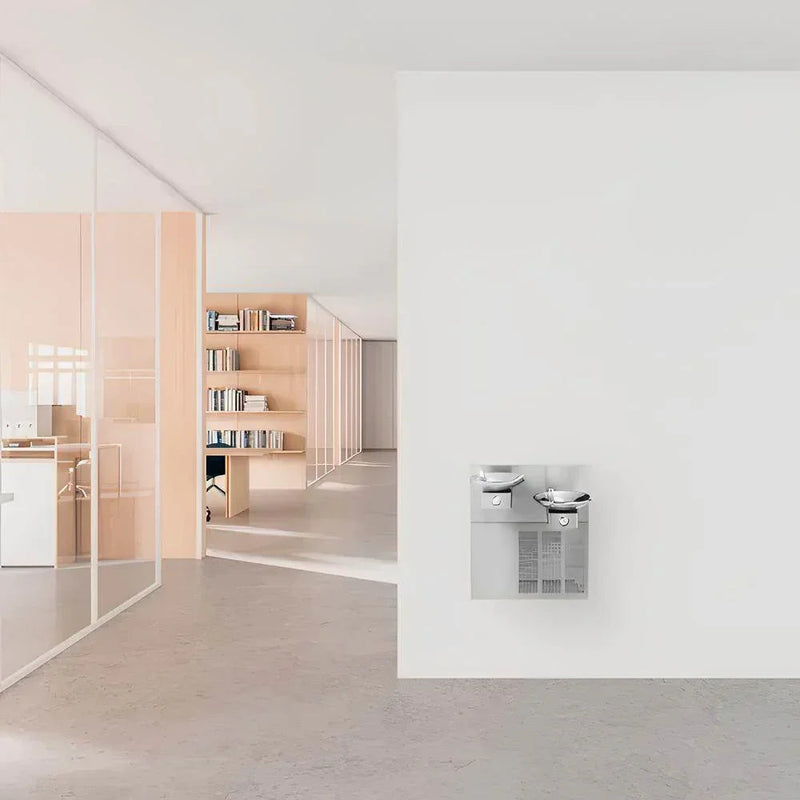 Global Industrial™ In-Wall Refrigerated Bi-Level Drinking Fountain – Vandal-Resistant and ADA Compliant – 270319