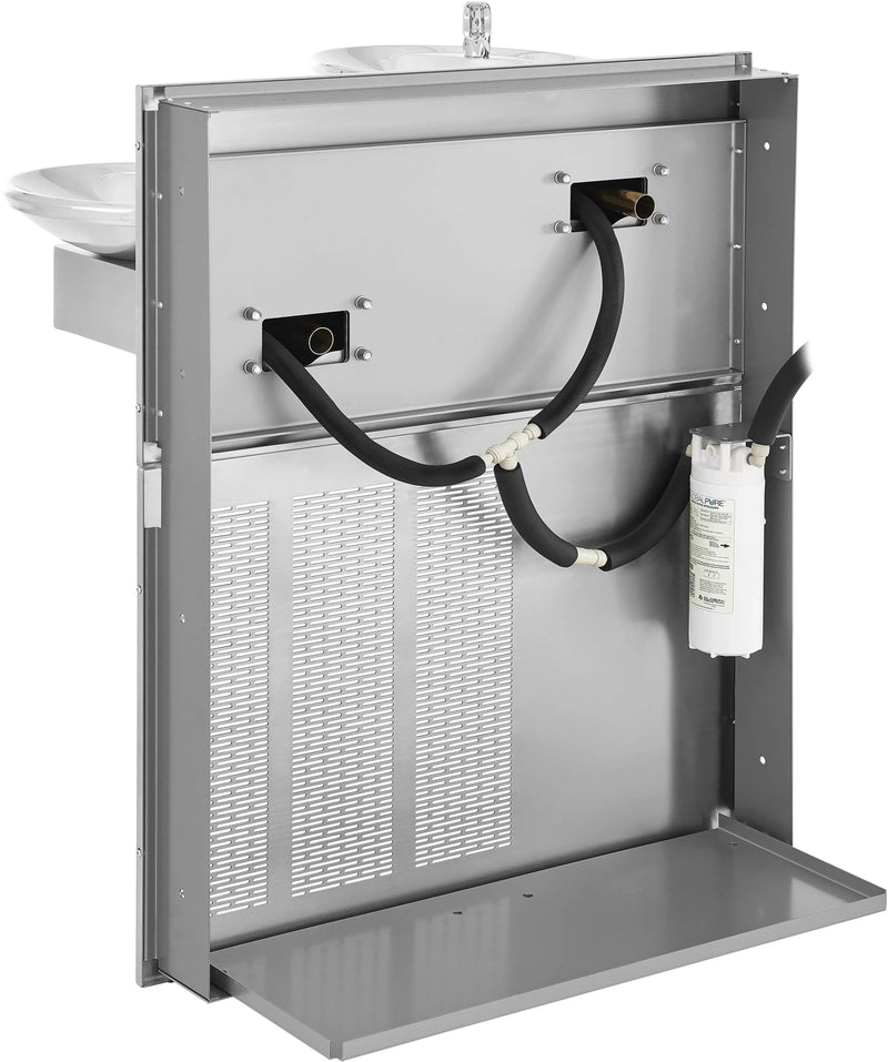 Global Industrial™ In-Wall Filtered & Refrigerated Bi-Level Drinking Fountain – 8 GPH Chilled Water – 270319F