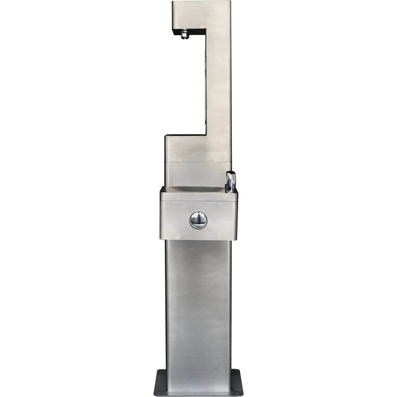 Global Industrial™ Outdoor Drinking Fountain with Bottle Filling Station – Stainless Steel, ADA Compliant – 761216