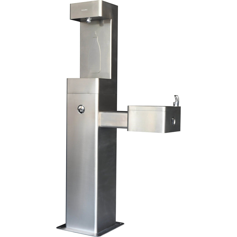 Global Industrial™ Outdoor Drinking Fountain with Bottle Filling Station – Stainless Steel, ADA Compliant – 761216
