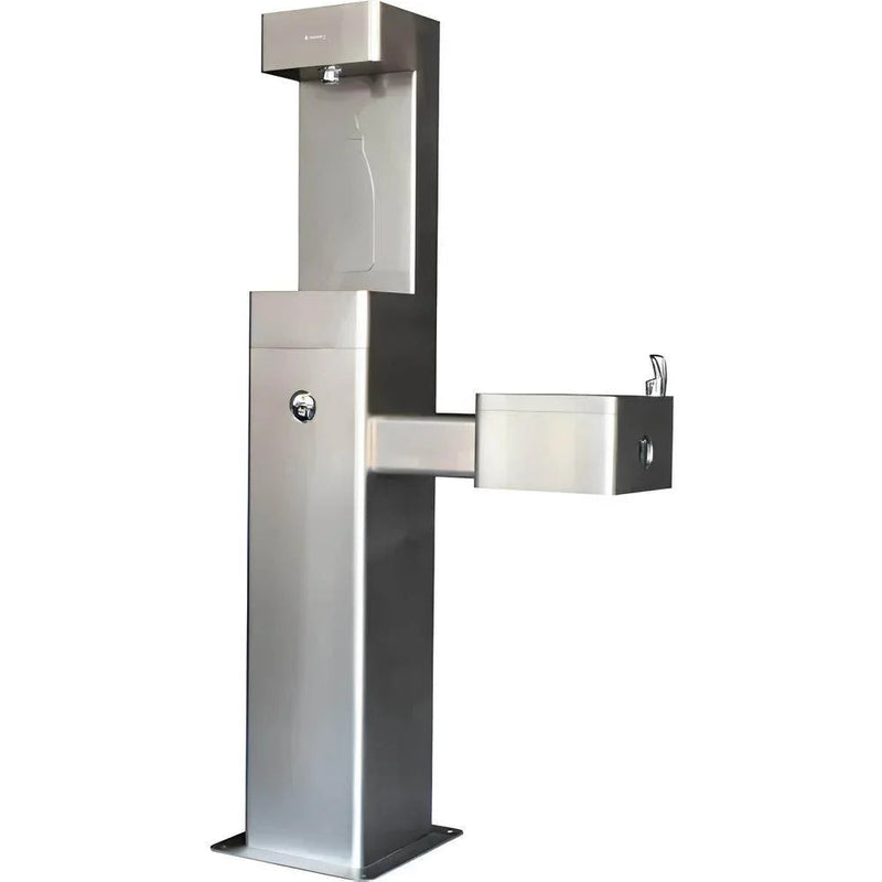 Global Industrial™ Outdoor Drinking Fountain with Bottle Filling Station – Stainless Steel, ADA Compliant – 761216