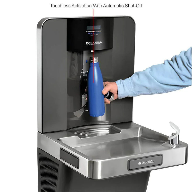 Global Industrial™ Refrigerated Drinking Fountain with Touchless Bottle Filler – 8 GPH, ADA Compliant – 761218