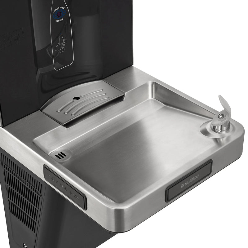 Global Industrial™ Refrigerated Drinking Fountain with Touchless Bottle Filler – 8 GPH, ADA Compliant – 761218