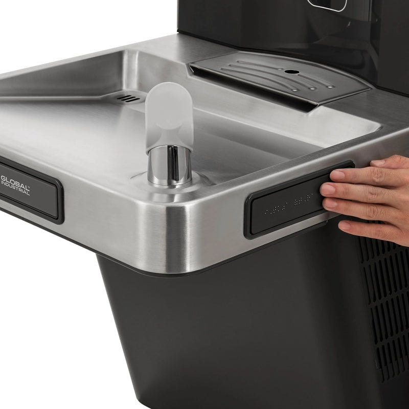 Global Industrial™ Refrigerated Drinking Fountain with Touchless Bottle Filler – 8 GPH, ADA Compliant – 761218