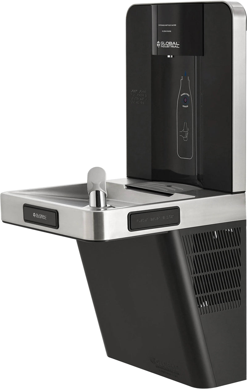 Global Industrial™ Refrigerated Drinking Fountain with Touchless Bottle Filler – 8 GPH, ADA Compliant – 761218