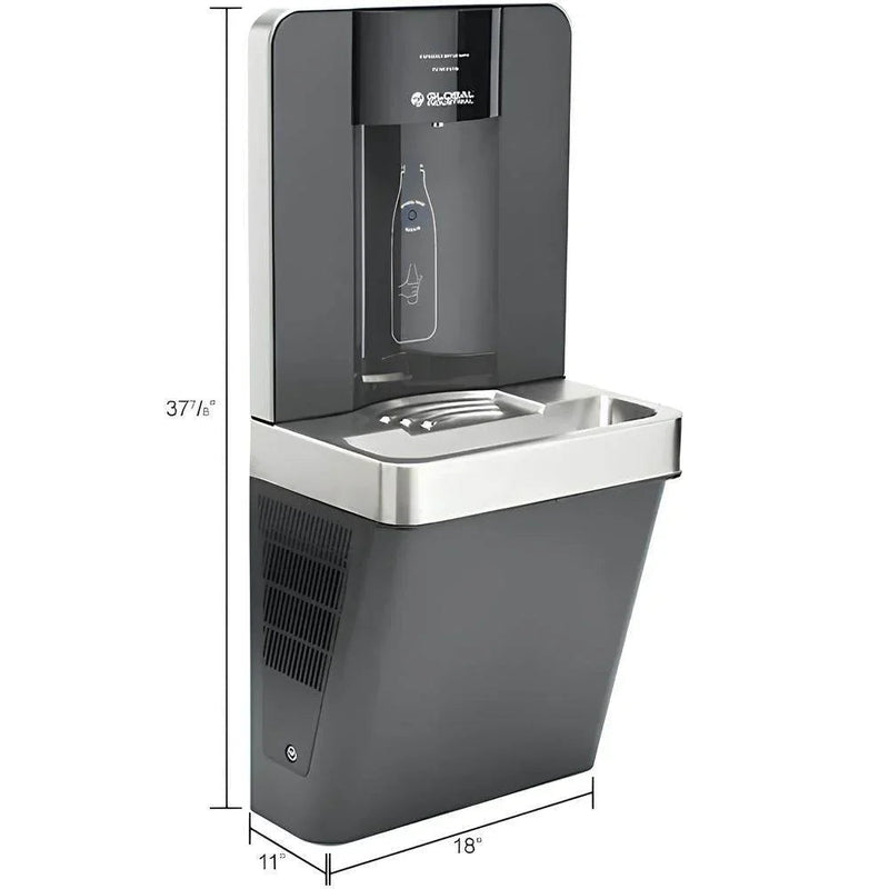 Global Industrial™ Refrigerated Water Bottle Filling Station – Touchless Sensor, Filtered – 761219