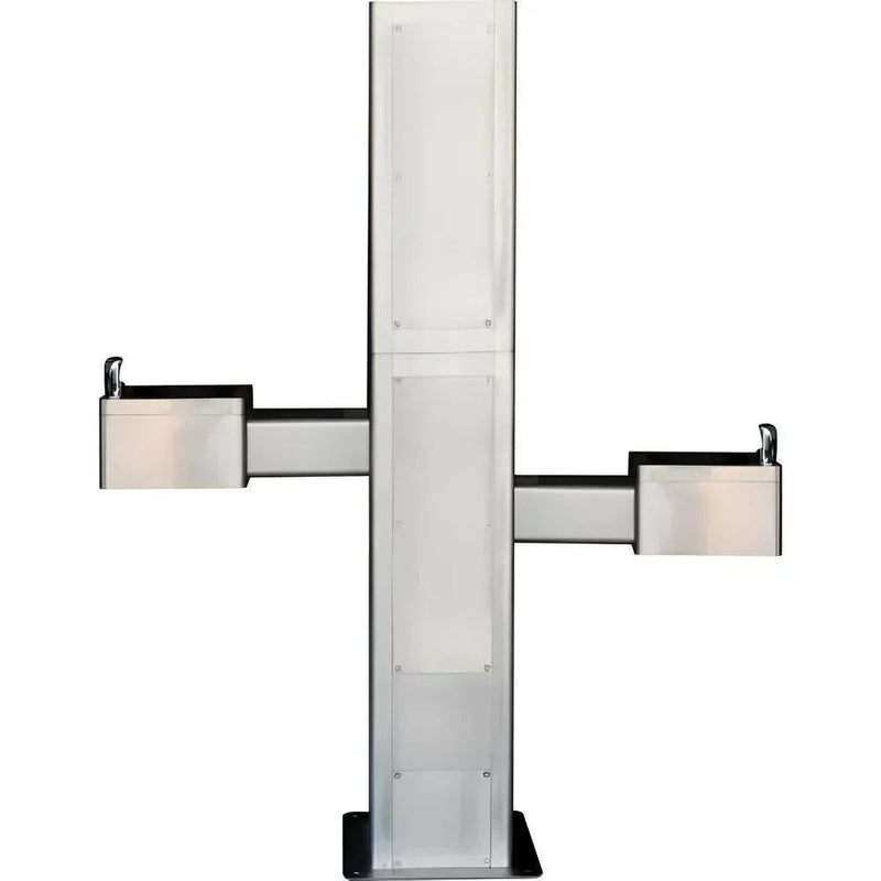 Global Industrial™ Outdoor Bottle Filling Station with Bi-Level Drinking Fountain, Unfiltered – Vandal-Resistant – 761220BK