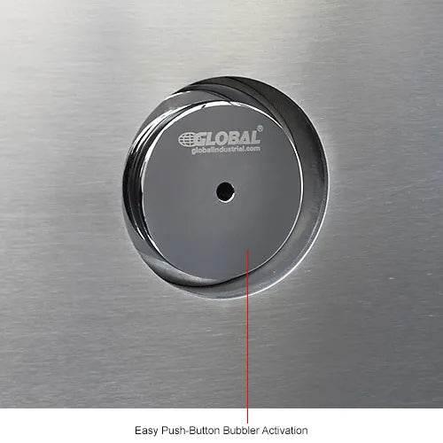 Global Industrial™ Outdoor Bottle Filling Station with Bi-Level Drinking Fountain, Unfiltered – Vandal-Resistant – 761220BK