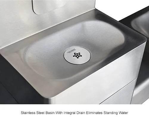 Global Industrial™ Outdoor Bottle Filling Station with Bi-Level Drinking Fountain, Unfiltered – Vandal-Resistant – 761220BK