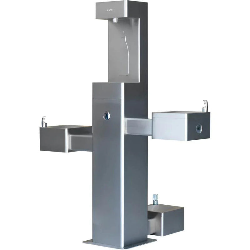 Global Industrial™ Outdoor Bottle Filler & Drinking Fountain with Pet Station – Unfiltered – 761221