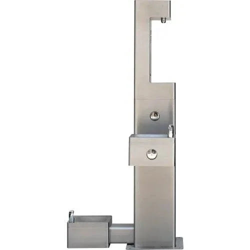 Global Industrial™ Outdoor Bottle Filler & Drinking Fountain with Pet Station – Unfiltered – 761221