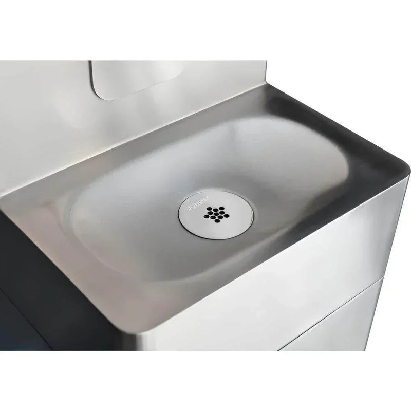 Global Industrial™ Outdoor Pedestal Bottle Filling Station – Stainless Steel, Vandal-Resistant – 761222