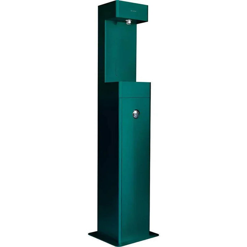 Global Industrial™ Outdoor Pedestal Bottle Filling Station – Stainless Steel, Vandal-Resistant – 761222