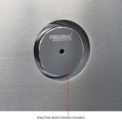 Global Industrial™ Outdoor Pedestal Bottle Filling Station – Stainless Steel, Vandal-Resistant – 761222