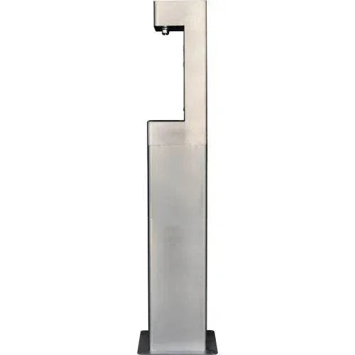 Global Industrial™ Outdoor Pedestal Bottle Filling Station – Stainless Steel, Vandal-Resistant – 761222