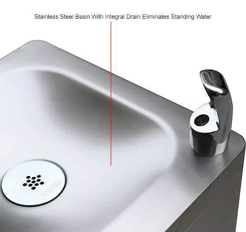 Global Industrial™ Outdoor Pedestal Drinking Fountain – Stainless Steel, Vandal-Resistant, ADA Compliant – 761223