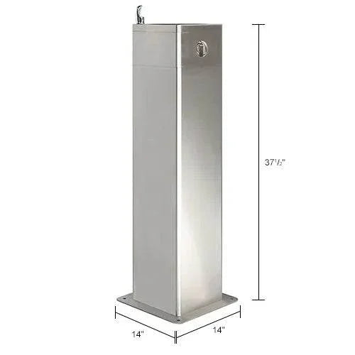 Global Industrial™ Outdoor Pedestal Drinking Fountain – Stainless Steel, Vandal-Resistant, ADA Compliant – 761223