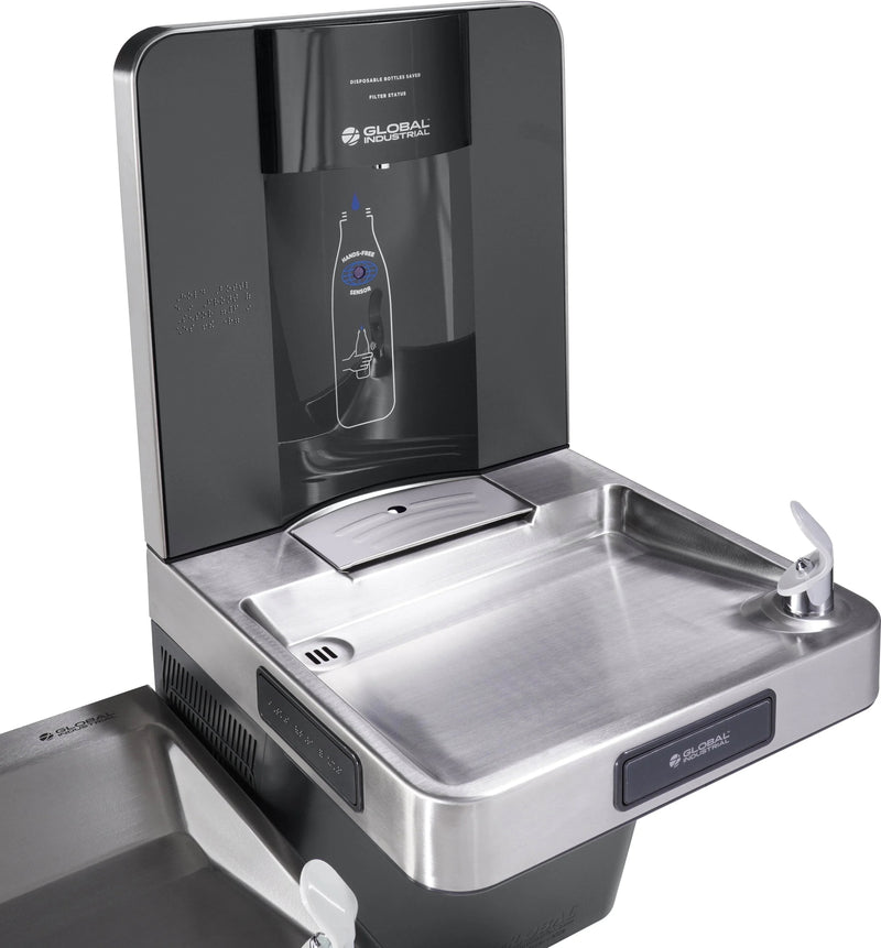 Global Industrial™ Bi-Level Refrigerated & Filtered Bottle Filling Station – ADA Compliant – 761243
