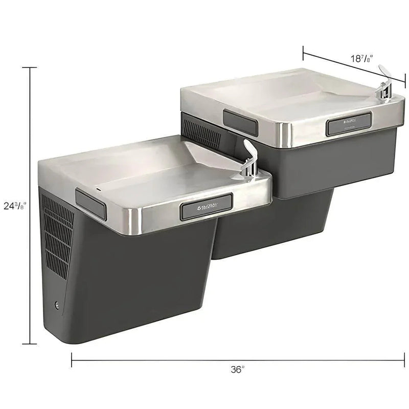 Global Industrial™ Bi-Level Refrigerated Drinking Fountain – Filtered, ADA Compliant – 761244