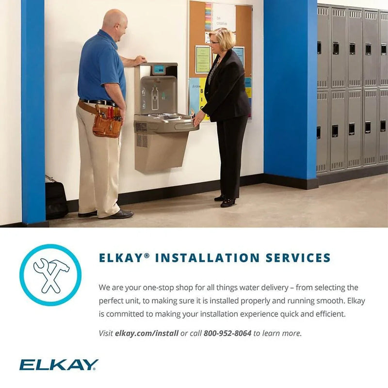 Elkay LZWS-SFGRN28K ezH2O® Bottle Filling Station with SwirlFlo® Bi-Level Fountain –  Filtered & Refrigerated