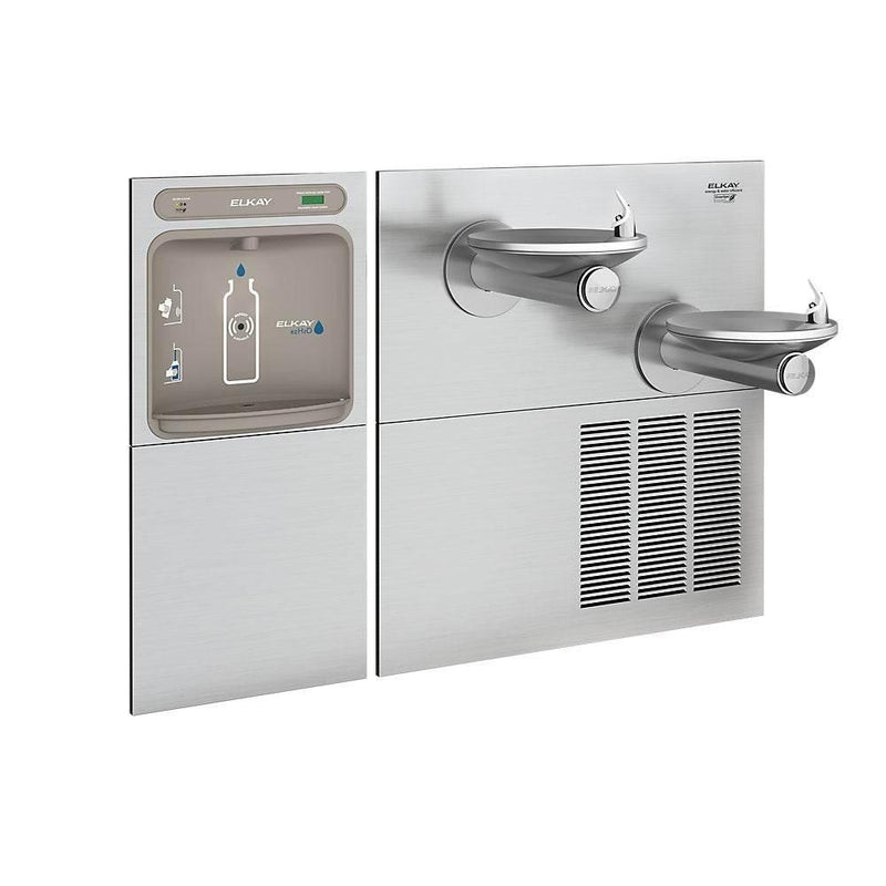 Elkay LZWS-SFGRN28K ezH2O® Bottle Filling Station with SwirlFlo® Bi-Level Fountain –  Filtered & Refrigerated