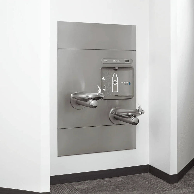 Elkay EZWS-EDFPBM117K Stainless Steel ezH2O Bi-Level SwirlFlo Drinking Fountain with Bottle Filler