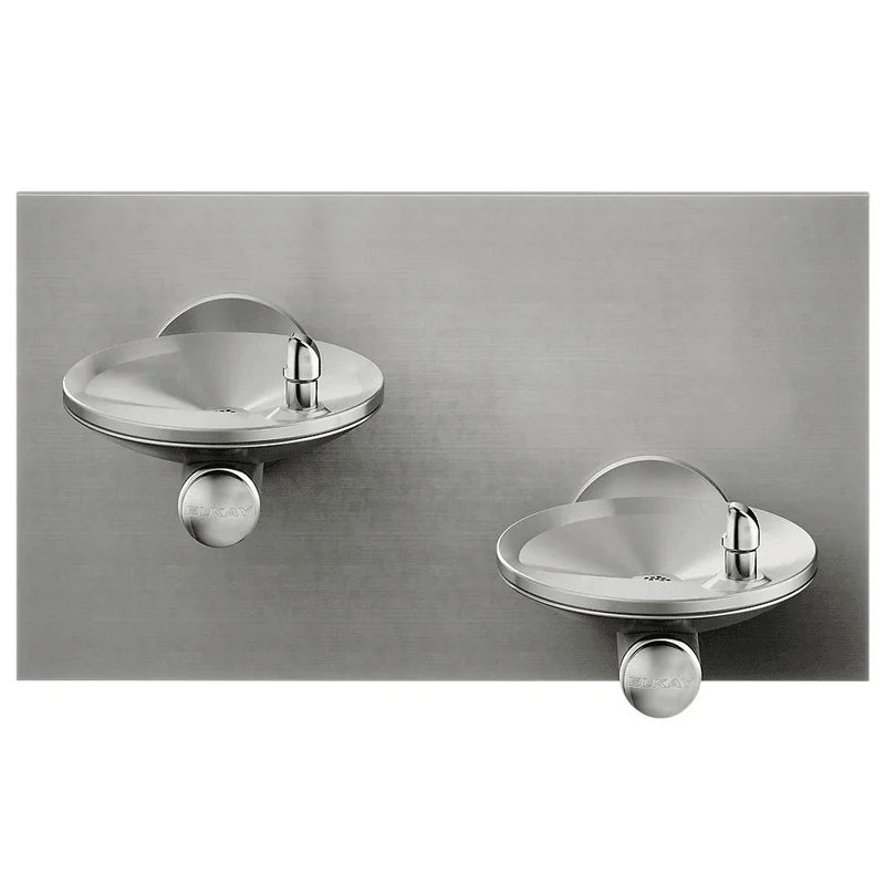 Elkay EDFPBVM117FPK Stainless Steel Bi-Level Drinking Fountain – Non-Filtered, Non-Refrigerated – Indoor/Outdoor